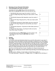 Form FL All Family131 Financial Declaration - Washington (English/Vietnamese), Page 2