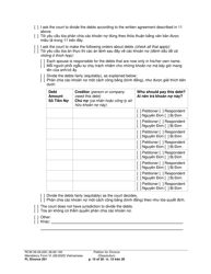 Form FL Divorce201 Petition for Divorce (Dissolution) - Washington (English/Vietnamese), Page 15