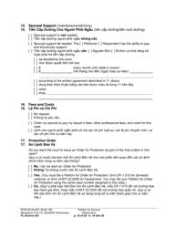 Form FL Divorce201 Petition for Divorce (Dissolution) - Washington (English/Vietnamese), Page 16