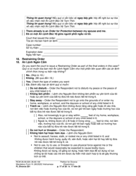 Form FL Divorce201 Petition for Divorce (Dissolution) - Washington (English/Vietnamese), Page 17