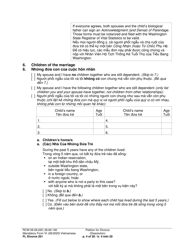 Form FL Divorce201 Petition for Divorce (Dissolution) - Washington (English/Vietnamese), Page 4