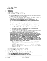 Form FL Modify604 Order on Adequate Cause to Change a Parenting/Custody Order - Washington (English/Vietnamese), Page 2