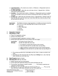 Form FL Divorce231 Findings and Conclusions About a Marriage - Washington (English/Vietnamese), Page 4