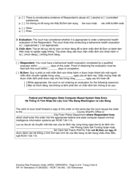 Form XR141 Extreme Risk Protection Order (Xrpo) - Washington (English/Vietnamese), Page 5