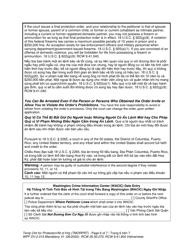 Form WPF DV-2.015 Temporary Order for Protection and Notice of Hearing (Tmorprt) - Washington (English/Vietnamese), Page 6