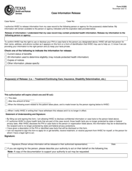Document preview: Form H1826 Case Information Release - Texas
