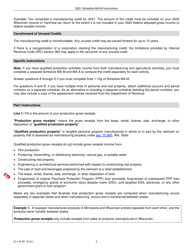 Instructions for Form IC-016 Schedule MA-M Wisconsin Manufacturing Credit - Wisconsin, Page 2