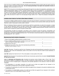 Instructions for Form IC-016 Schedule MA-M Wisconsin Manufacturing Credit - Wisconsin, Page 6