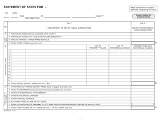 Document preview: Form PA-5/632A Statement of Taxes - Wisconsin