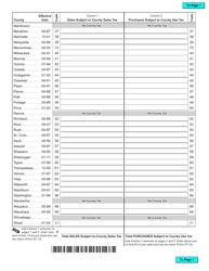 Form S-012CT Schedule CT County Sales and Use Tax Schedule - Wisconsin, Page 2