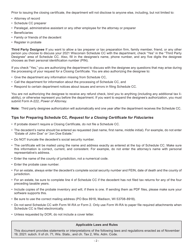 Instructions for Form I-030 Schedule CC Request for a Closing Certificate for Fiduciaries - Wisconsin, Page 2