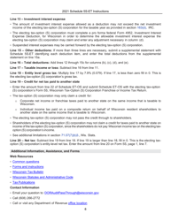 Instructions for Form IC-010 Schedule 5S-ET Entity-Level Tax Computation - Wisconsin, Page 6