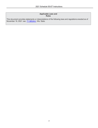 Instructions for Form IC-010 Schedule 5S-ET Entity-Level Tax Computation - Wisconsin, Page 7