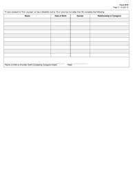 Form 2270 Caregiver Intake - Texas, Page 3