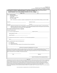 Form PTO/SB/66 Petition to Accept Unintentionally Delayed Payment of Maintenance Fee in an Expired Patent (37 Cfr 1.378(B))