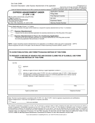 Form PTO/AIA/24 Express Abandonment Under 37 Cfr 1.138