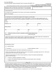 Form PTO/AIA/06 &quot;Reissue Application Declaration by the Assignee&quot;