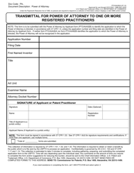 Document preview: Form PTO/AIA/82 Transmittal for Power of Attorney to One or More Registered Practitioners