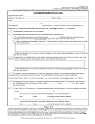 Form PTO/AIA/96 Statement Under 37 Cfr 3.73(C)