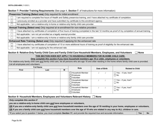 Form OCFS-LDSS-4699 Enrollment Form for Provider of Legally Exempt in-Home Child Care and Legally Exempt Family Child Care - New York, Page 5