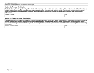 Form OCFS-LDSS-4699 Enrollment Form for Provider of Legally Exempt in-Home Child Care and Legally Exempt Family Child Care - New York, Page 7