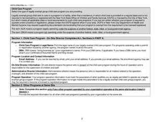 Instructions for Form OCFS-LDSS-4700 Part A Enrollment Form for Legally Exempt Group Child Care Program - New York, Page 2