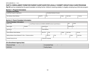 Form OCFS-LDSS-4700 Part A Enrollment Form for Legally Exempt Group Child Care Program - New York, Page 10
