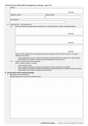Form M3795 Internal Insurance Scheme (Iis) Claim Application - Queensland, Australia, Page 3