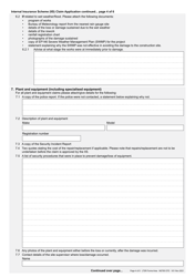 Form M3795 Internal Insurance Scheme (Iis) Claim Application - Queensland, Australia, Page 4