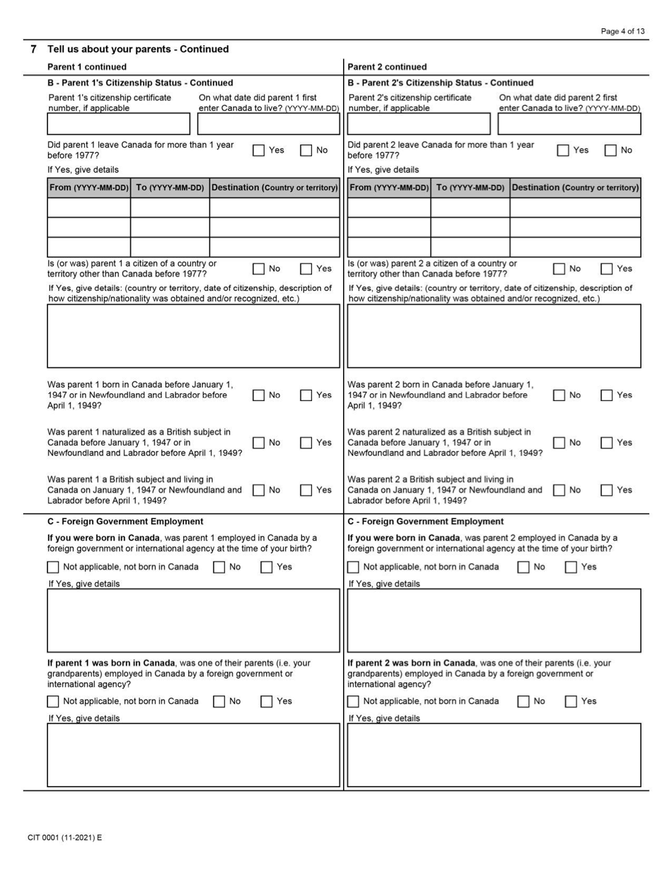 Form CIT0001 Download Fillable PDF or Fill Online Application for ...