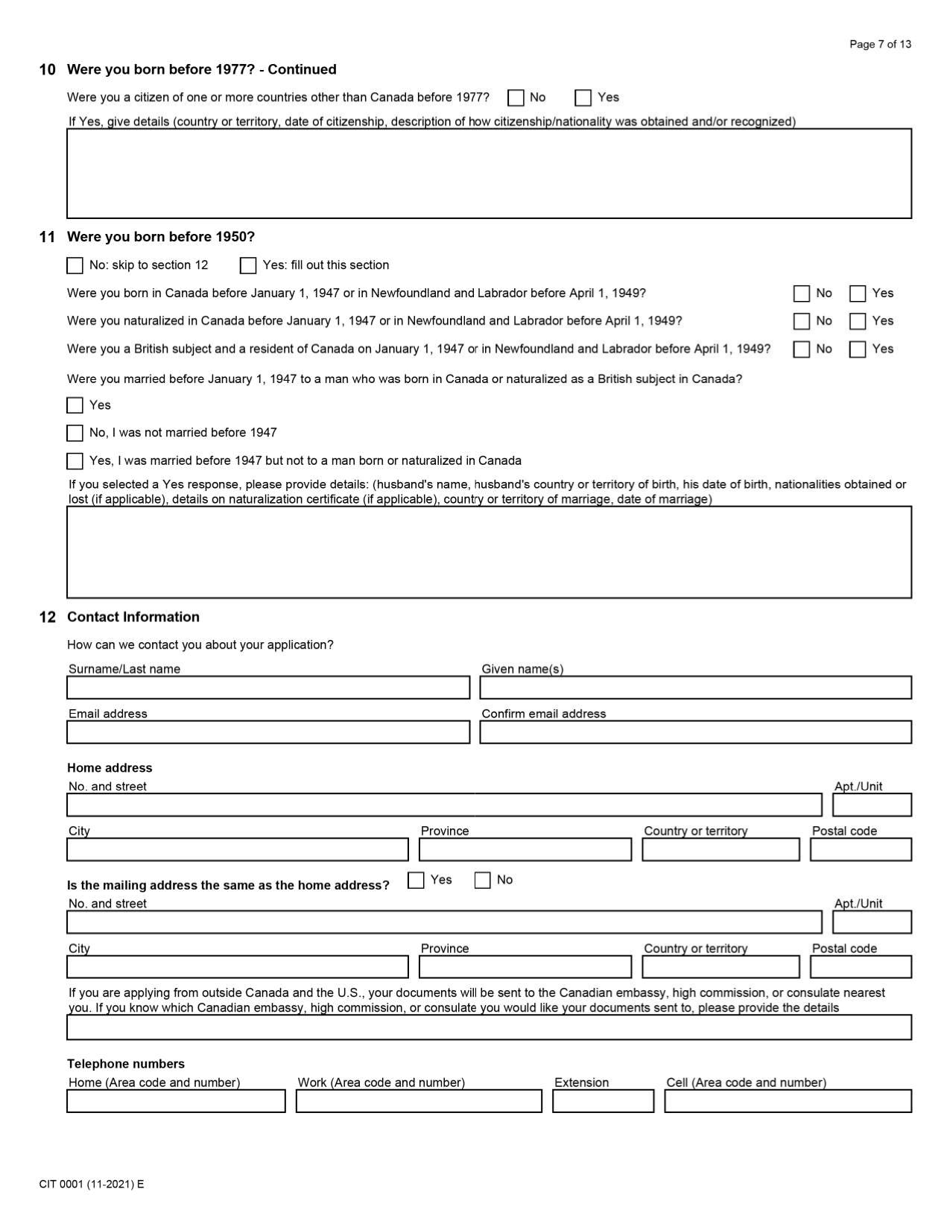 Form CIT0001 Download Fillable PDF or Fill Online Application for ...