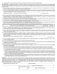 Form 46-4416 Motor Vehicle Record Request - Arizona, Page 2