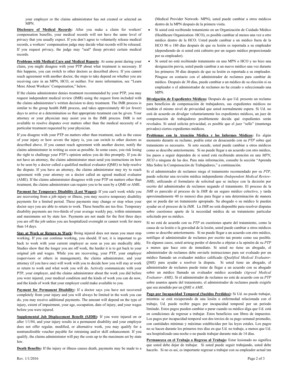 Form IA1 Information  Assistance Unit Guide - How to File a Workers Compensation Claim Form - California, Page 4