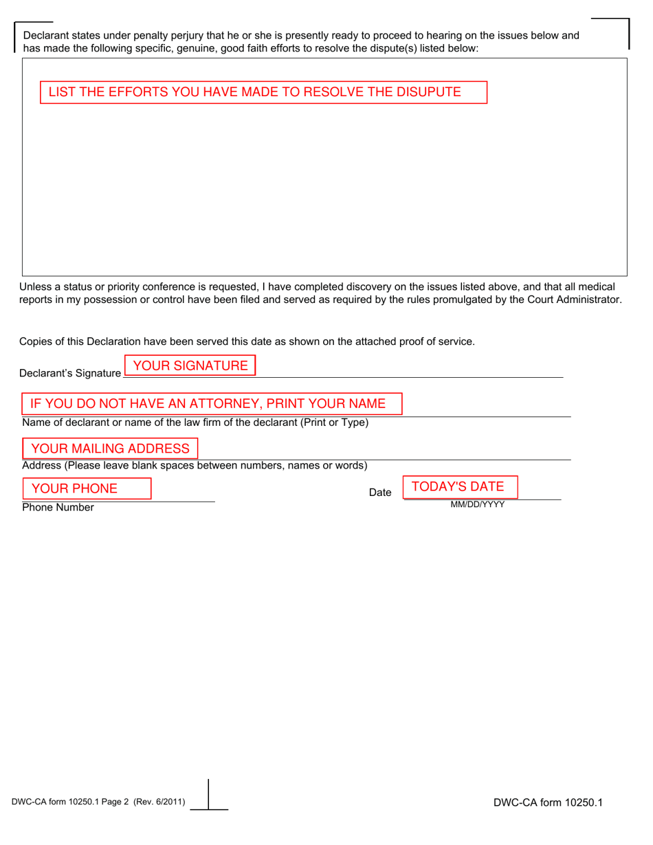 Form IA5 Information  Assistance Unit Guide - How to File a Declaration of Readiness to Proceed - California, Page 10