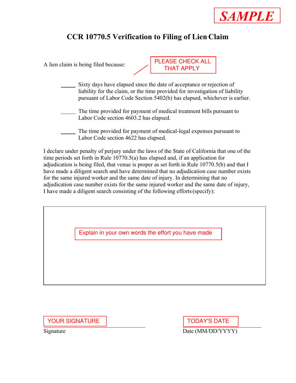 Form IA10 Information  Assistance Unit Guide - How to File a Lien - California, Page 13