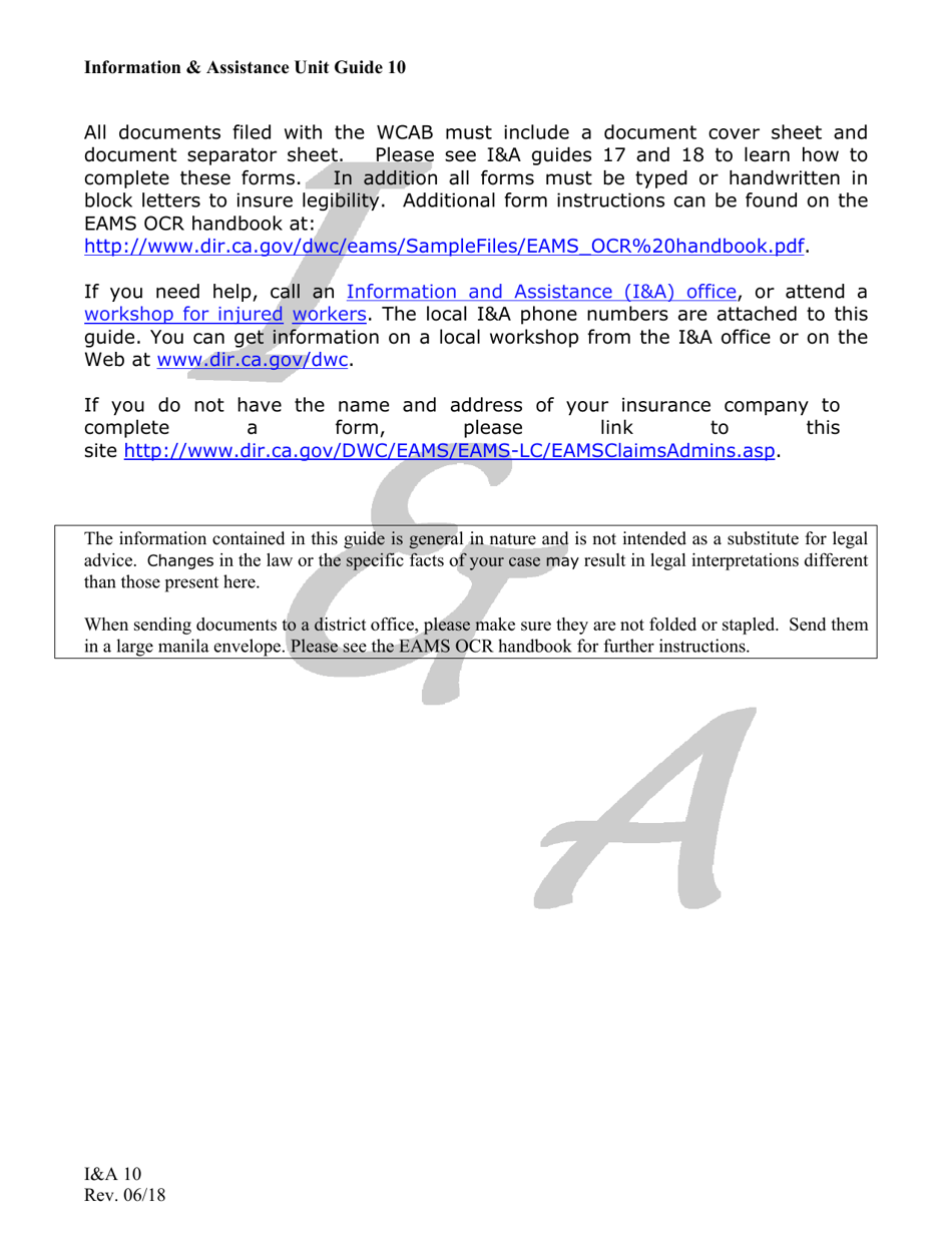 Form IA10 Information  Assistance Unit Guide - How to File a Lien - California, Page 2