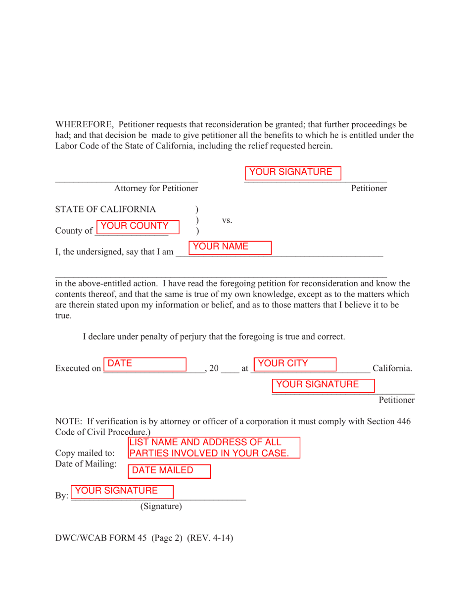 Form IA12 Information  Assistance Unit Guide - How to File a Petition for Reconsideration - California, Page 10