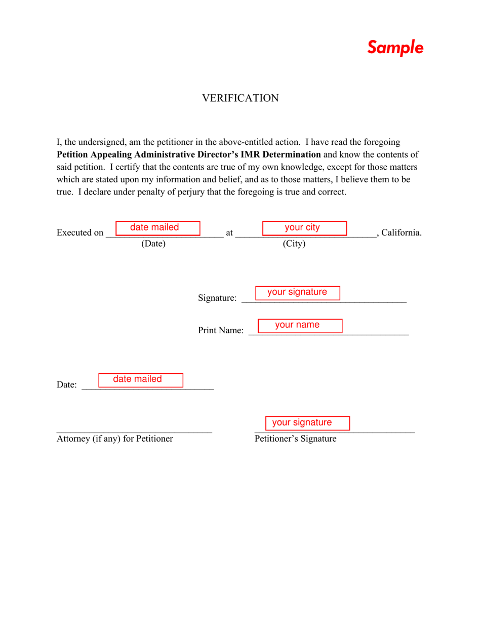 Form IA19 Information  Assistance Unit Guide - How to File a Petition Appealing Administrative Directors Independent Medical Review Determination - California, Page 10