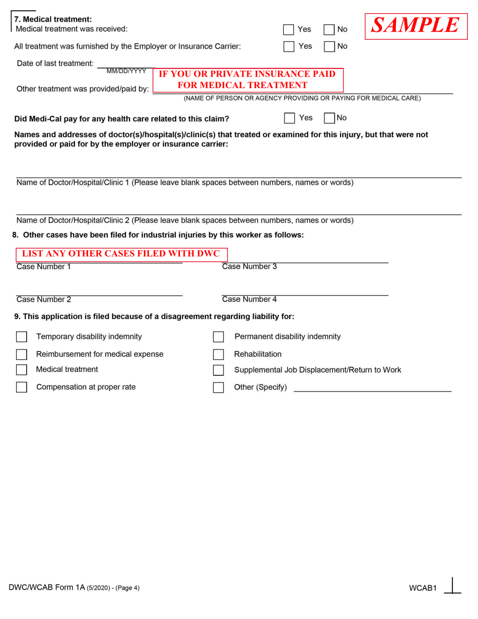 Form IA4 Information  Assistance Unit Guide - How to File an Application for Adjudication of Claim - California, Page 12