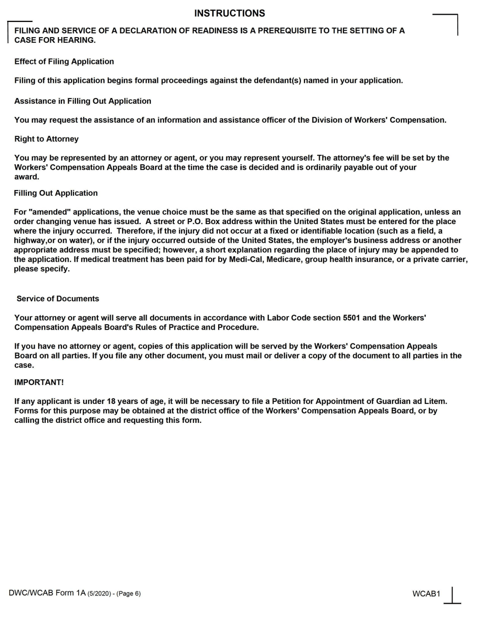 Form IA4 Information  Assistance Unit Guide - How to File an Application for Adjudication of Claim - California, Page 14