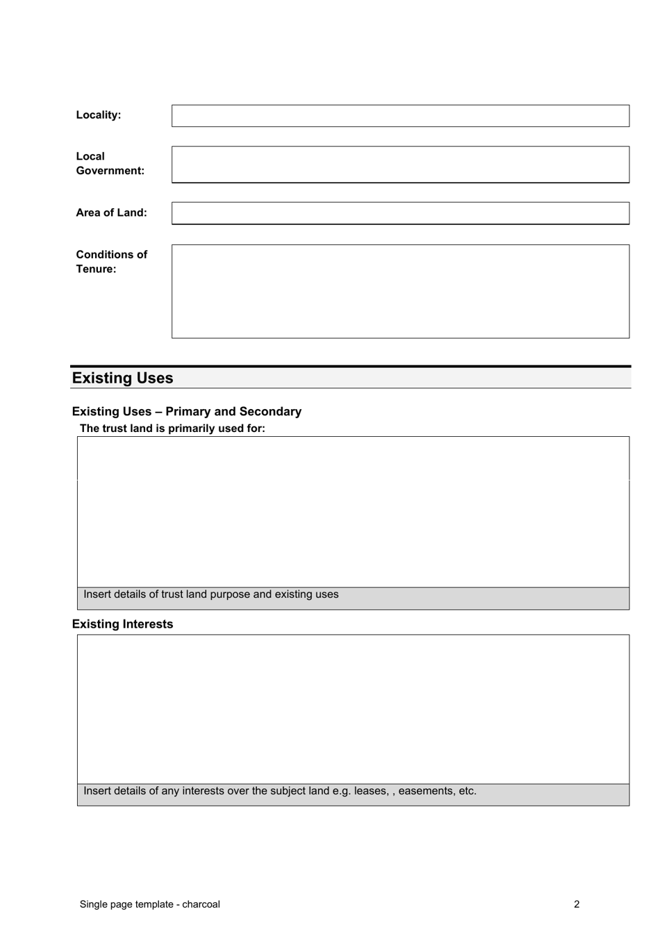 Queensland Australia Land Management Plan Template (With Master Plan ...