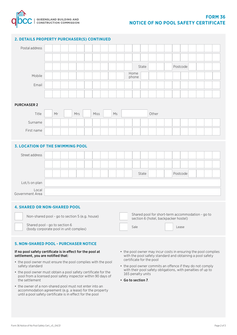 form-36-download-fillable-pdf-or-fill-online-notice-of-no-pool-safety