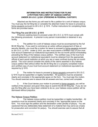 Instructions for Form AO242 &quot;Petition for a Writ of Habeas Corpus Under 28 U.s.c. 2241&quot; - Connecticut