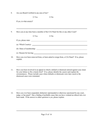 Application for Appointment to the Cja Panel - Connecticut, Page 15