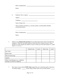 Application for Appointment to the Cja Panel - Connecticut, Page 3