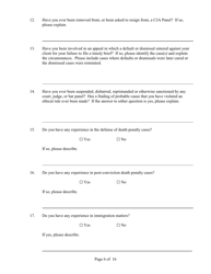 Application for Appointment to the Cja Panel - Connecticut, Page 6