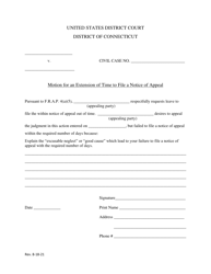 &quot;Motion for an Extension of Time to File a Notice of Appeal&quot; - Connecticut