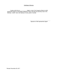 Consent to Electronic Notice by Self-represented Litigant - Connecticut, Page 2