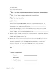Complaint for Review of Social Security Administration Decision - Connecticut, Page 2