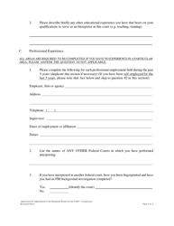 Application for Appointment to the Interpreter Roster - Connecticut, Page 4